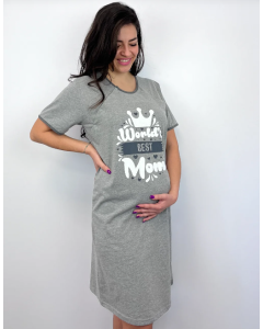Spavaćica za trudnice i dojenje Best Mom siva XL
