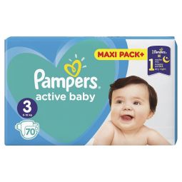 Pampers Active Baby JPM pelene, veličina 3 (6-10 kg), 70 komada