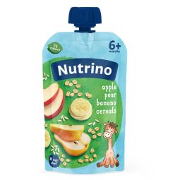 Nutrino Pire od voća - Jabuka, Kruška, Banana, Žitarice 190g