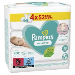 Pampers vlažne maramice Sensitiv 4x52 komada