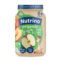 Nutrino Organic Voćni pire - Breskva i Jabuka sa pirinčem 190g