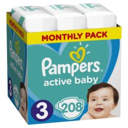 Pampers Monthly Pack Active Baby S3 6-10kg 208 komada