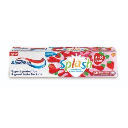 Aquafresh Kids splash jagoda menta 3-8, 50ml