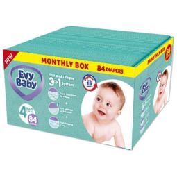 Evy Baby pelene box 4 maxi 7-18kg 3 u 1 84 komada