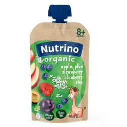 Nutrino Organic pauč jabuka, šljiva, jagoda, borovnica 100g