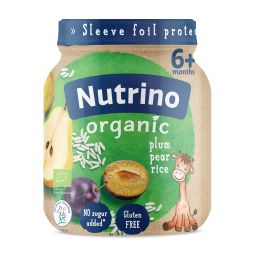 Nutrino Organic šljiva, kruška, pirinač 125g