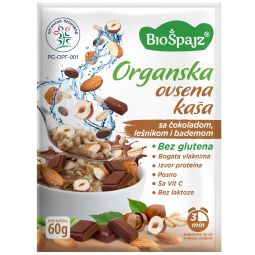 Bio Špajz Ovsena kaša sa čokoladom, lešnikom i bademom 60g