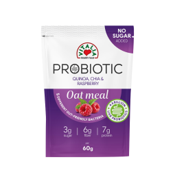 Vitalia Probiotic ovsena kaša, Kinoa, malina, čia, Bez dodatka šećera, 60g