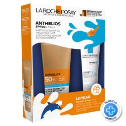 La Roche Posay Anthelios Hidrantni losion za zaštitu od sunca za lice i telo SPF 50+ 250 ml + Lipikar Baume AP+M balzam 75ml