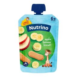 Nutrino Voćni pire - jabuka i banana sa keksom 180g