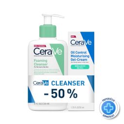 CeraVe Penušavi gel za čišćenje normalne do masne kože 236ml (-50% na gel) + Hidratantna gel krema za masnu kožu 52ml