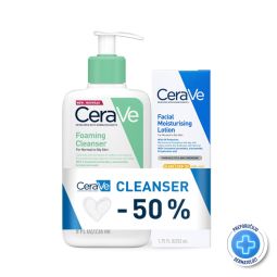 CeraVe Penušavi gel za čišćenje za normalnu i masnu kožu (-50% na gel) 236ml + Nega za lice SPF30 52ml