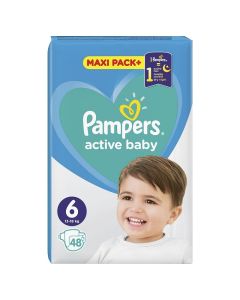 Pampers Active Baby JPM pelene, veličina 6 (13-18 kg), 48 komada