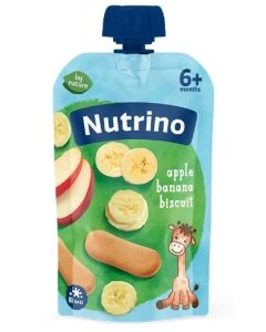 Nutrino Voćni pire - Jabuka, Banana sa Keksom 100g