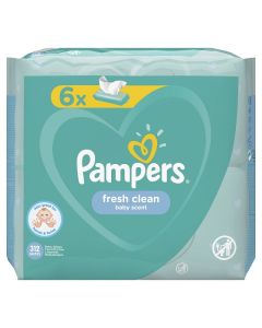 Pampers Fresh, vlažne maramice, 6x52 komada