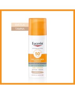 Eucerin Oil control tonirani gel-krem za masnu kožu SPF 50+ Tamni