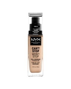 Mat tečni puder 24h NYX Professional Makeup Can't Stop Won't Stop 30ml Vanilla