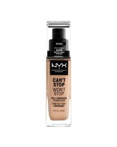 Mat tečni puder 24h NYX Professional Makeup Can't Stop Won't Stop 30ml Natural