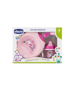 Chicco poklon set 6m+ pribor roze