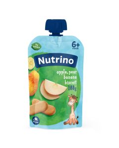 Nutrino pauč jabuka, kruška, banana i keks 100g