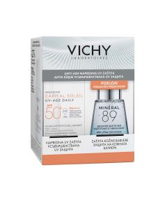 Vichy Capital Soleil UV-Age Vodeni fluid SPF 50+, 40 ml + Mineral 89 Booster, 30 ml Gratis