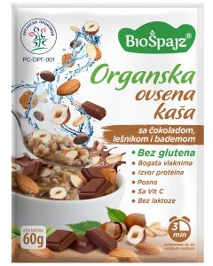 Bio Špajz Ovsena kaša sa čokoladom, lešnikom i bademom 60g