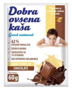 Dobra Ovsena kaša sa 3 vrste čokolade 60g