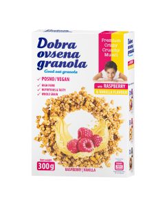 Dobra Ovsena granola musli sa malinom i ukusom vanile 300g