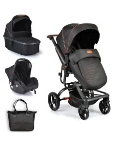 Cangaroo Ellada premium kolica za bebe 3 u 1 - Black