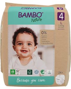 Bambo Nature Eco-Friendly pelene 4 (7-14 kg) papirno pakovanje 24 komada