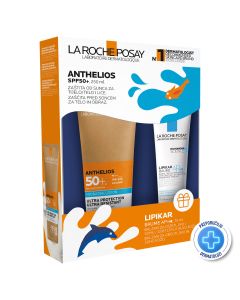 La Roche Posay Anthelios Hidrantni losion za zaštitu od sunca za lice i telo SPF 50+ 250 ml + Lipikar Baume AP+M balzam 75ml