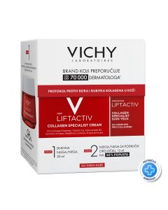 Vichy LiftActiv Collagen Specialist Dnevna krema 50ml + Nega za područje oko očiju (-50%) 15ml